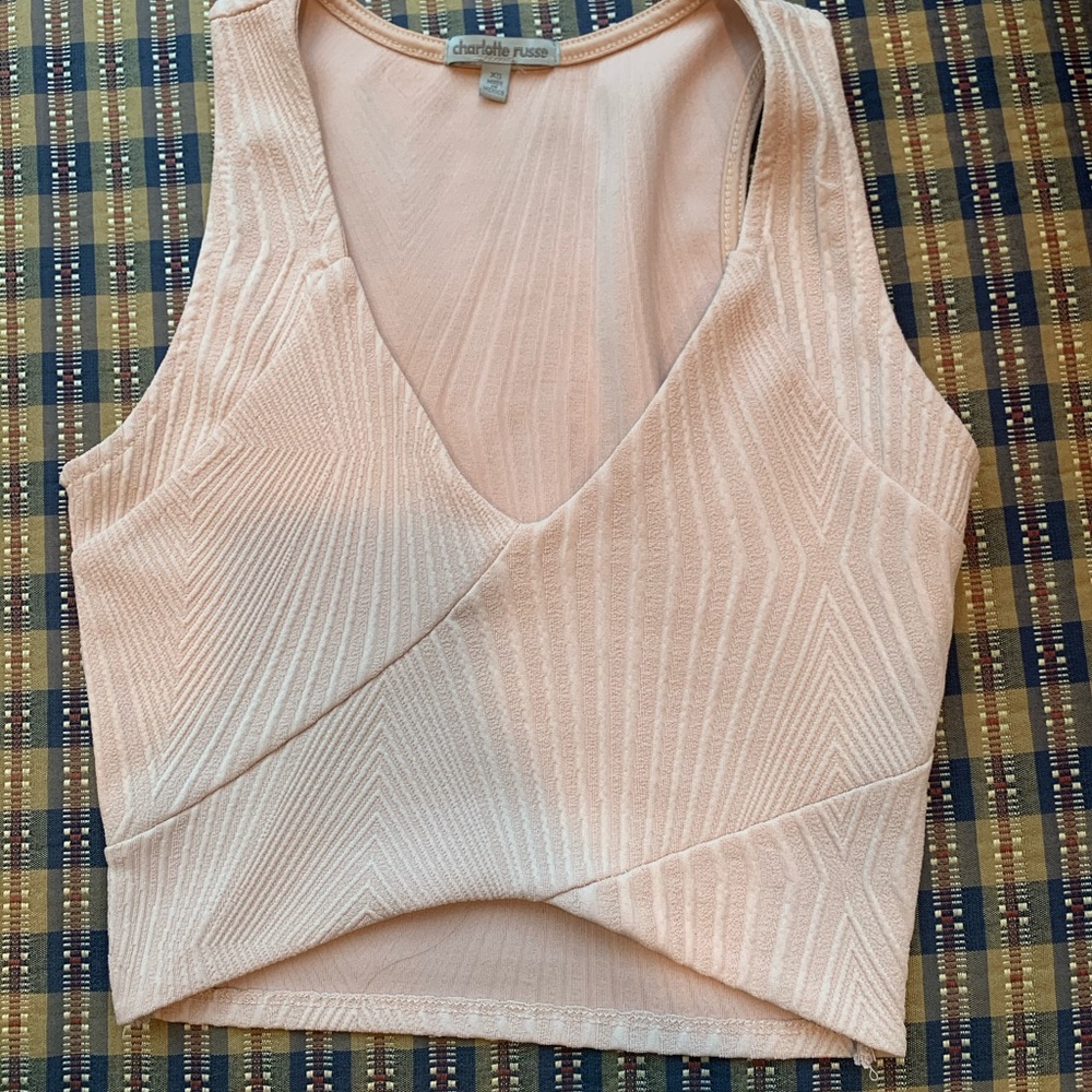 Charlotte Russe Pink crop top ~~ worn once 👚